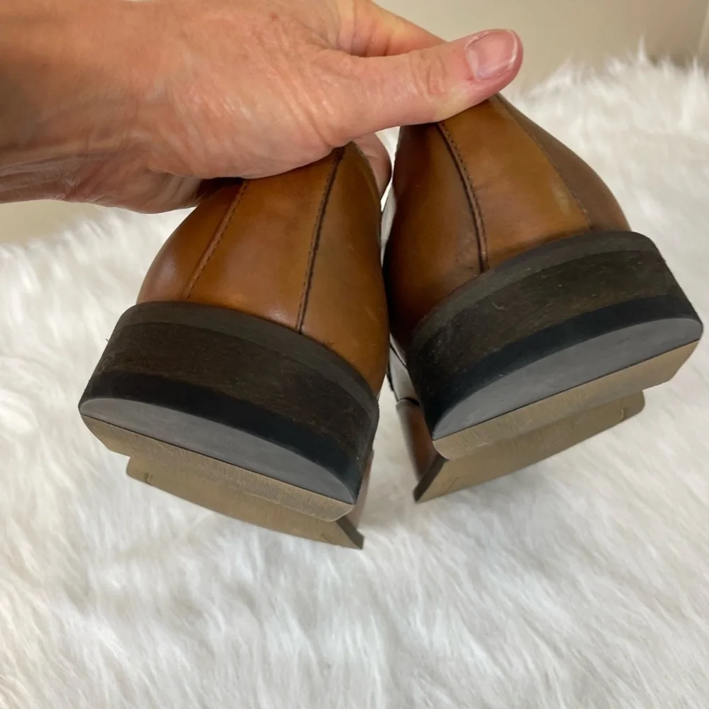 New Banana Republic Brown Leather Men's wingtip  Dress Shoes 10